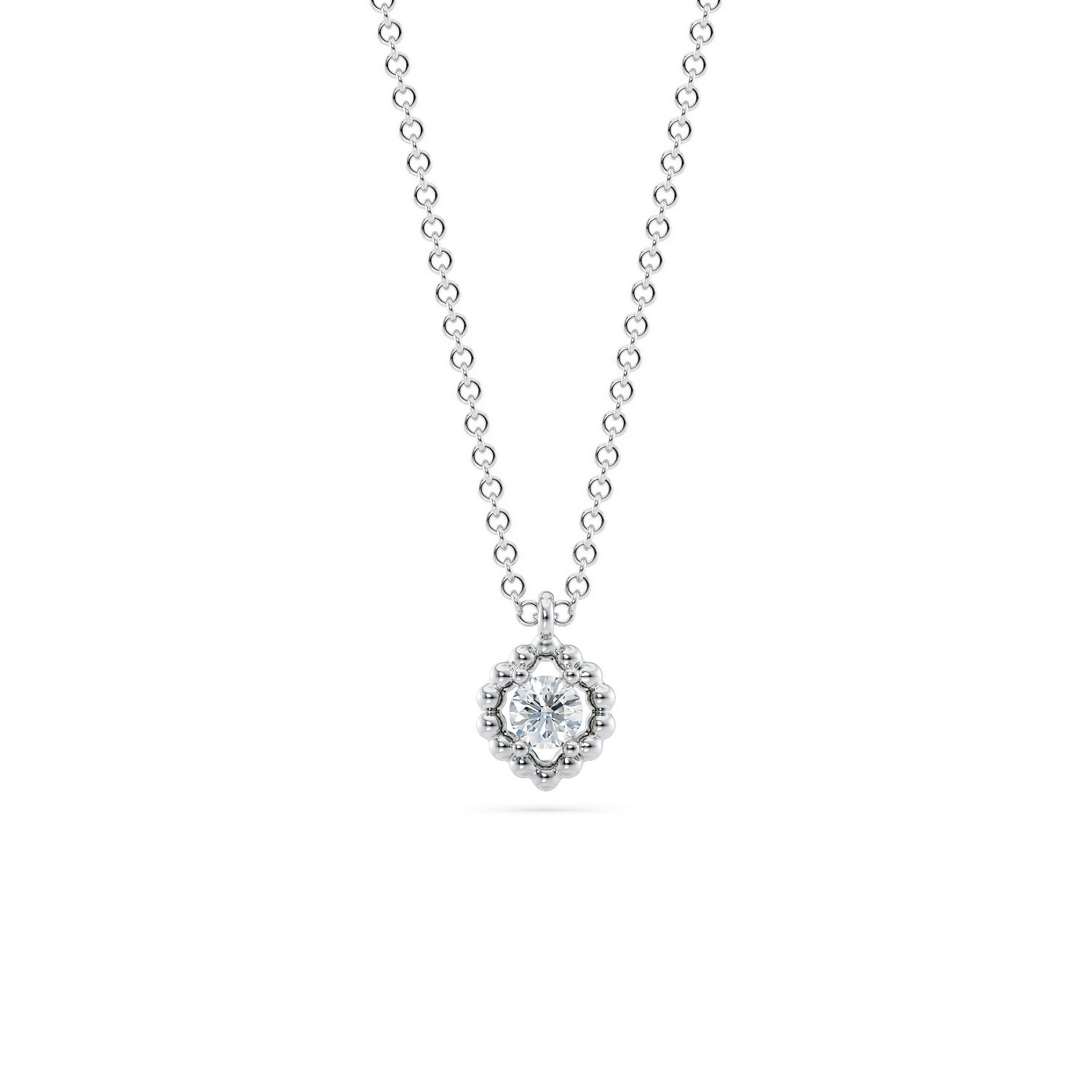 Collana Arabesque in oro etico 18k 750 con diamante lab grown | gioielli etici e artigianali