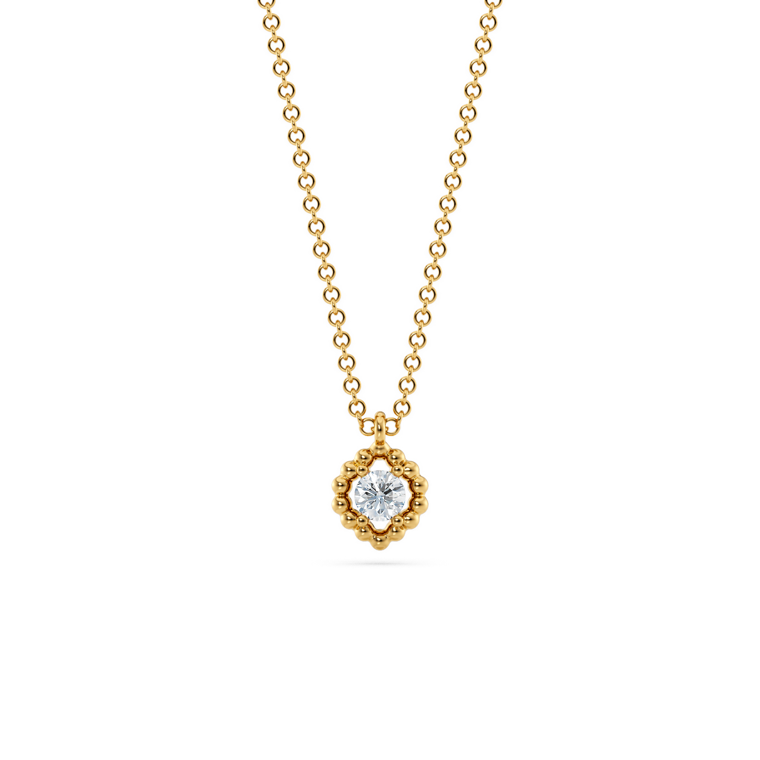 Collana Arabesque in oro etico 18k 750 con diamante lab grown | gioielli etici e artigianali