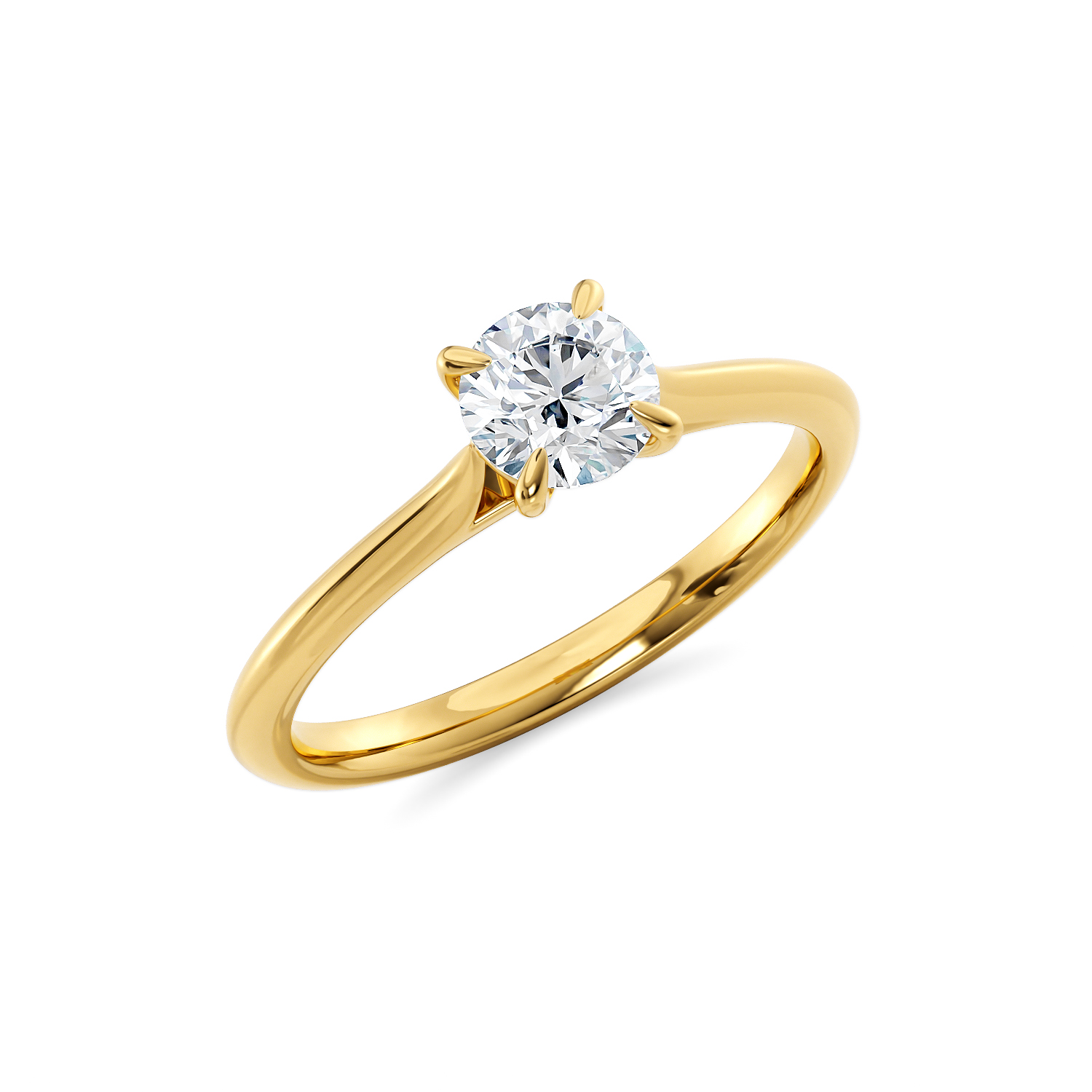Anello di fidanzamento Marie oro etico 18k 750 certificato Fairmined diamante lab grown da laboratorio - Fàbera Jewelry gioielli artigianali etici solitario
