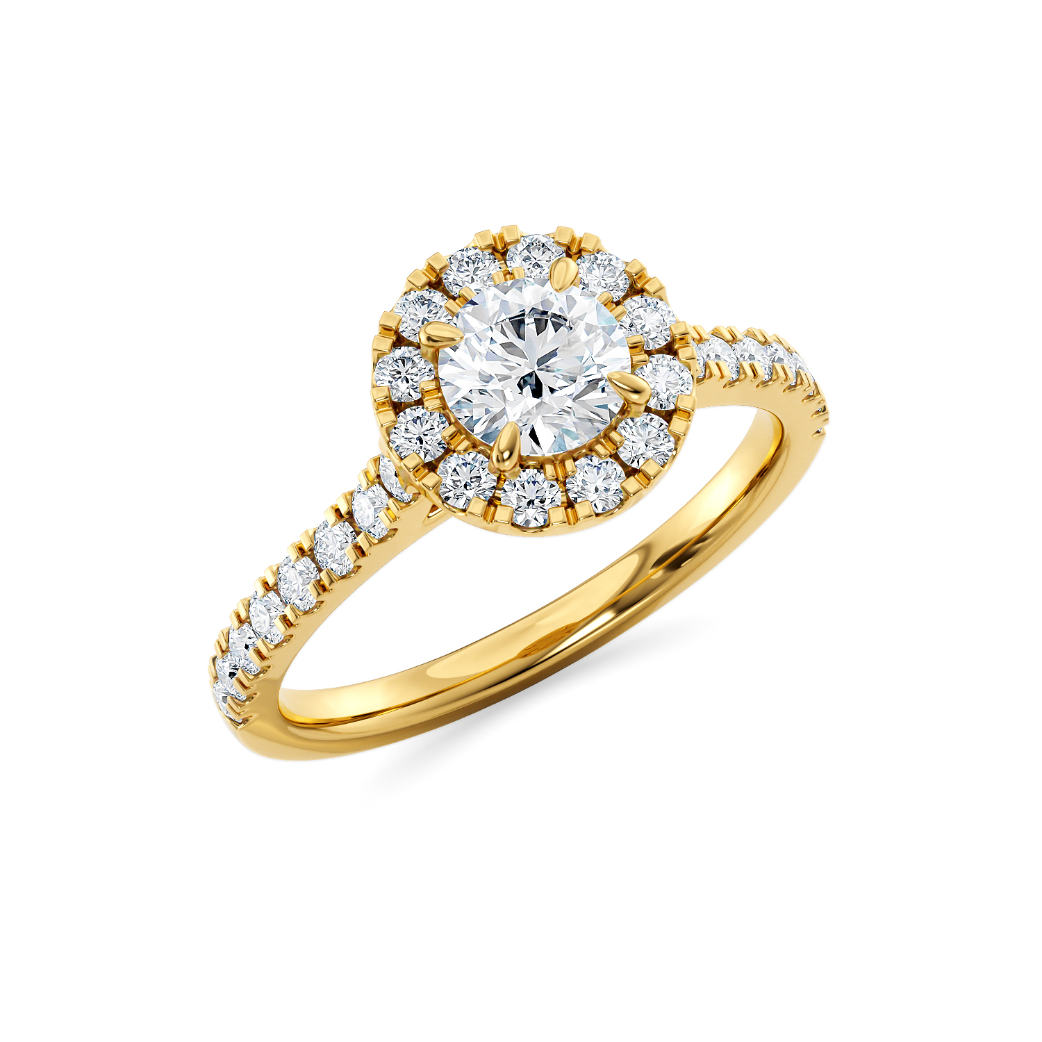 Anello di fidanzamento Lilibet in oro etico 18k 750 Fairmined e diamanti lab grown da laboratorio certificati | Gioielli etici Fàbera Jewelry