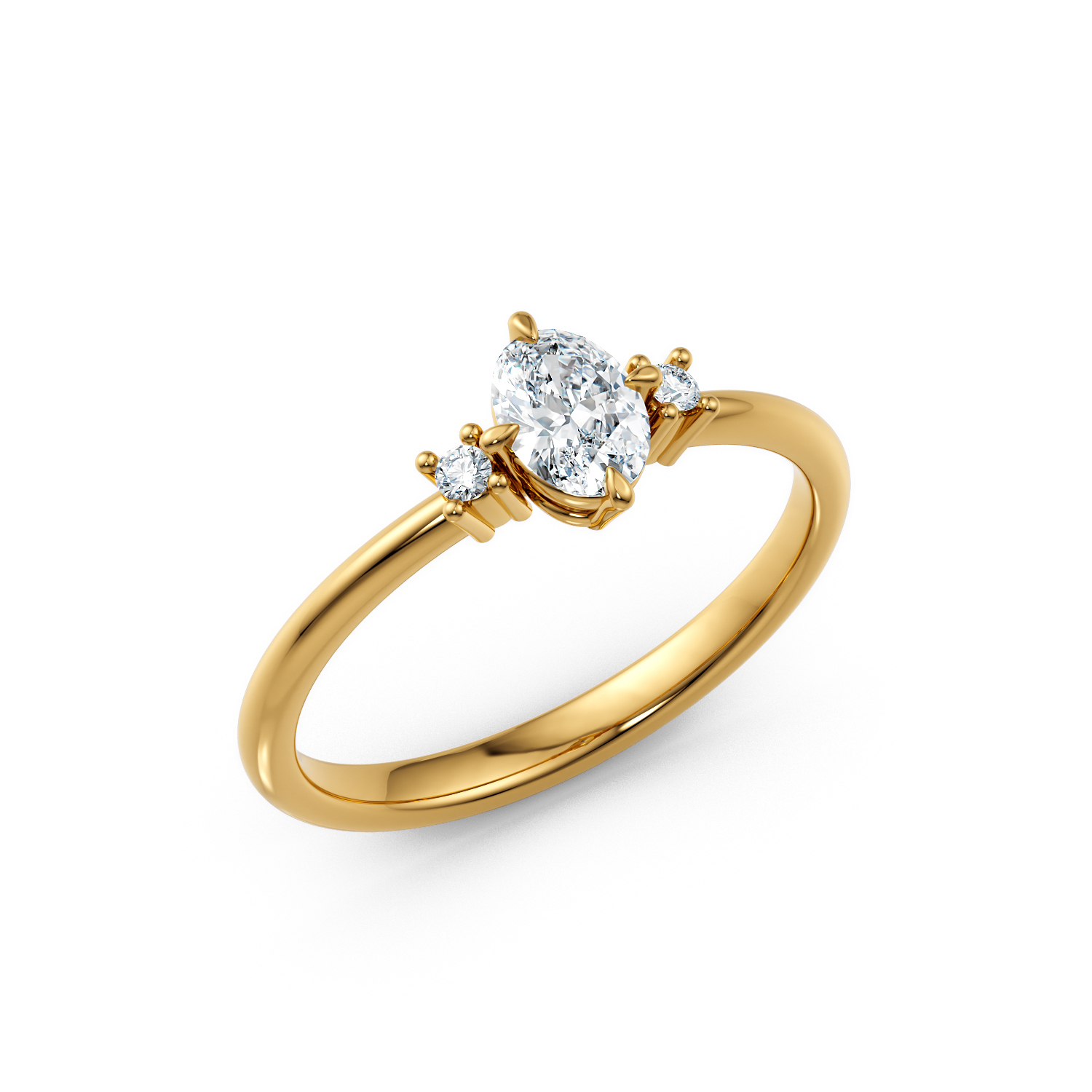 Anello di fidanzamento solitario Chloe in oro etico 18k 750 fair mined diamanti etici diamanti da laboratorio diamanti lab grown - Fàbera Jewelry Firenze