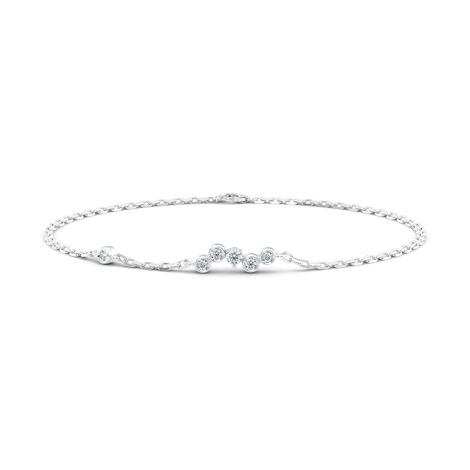 Bracciale Harmony in oro bianco fairmined etico 18k 750 diamanti lab grown diamanti da laboratorio Fàbera Jewelry
