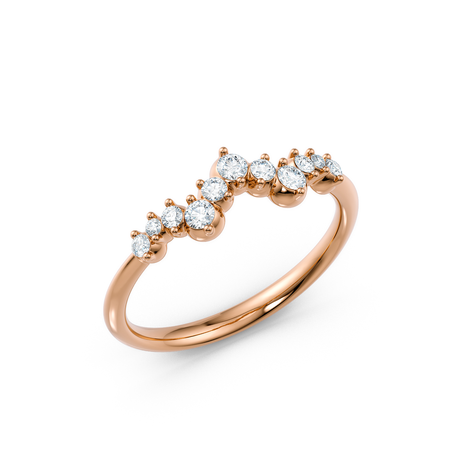 Anello di fidanzamento solitario Harmony oro fairmined etico 18k 750 diamanti lab grown diamanti da laboratorio Fàbera Jewelry