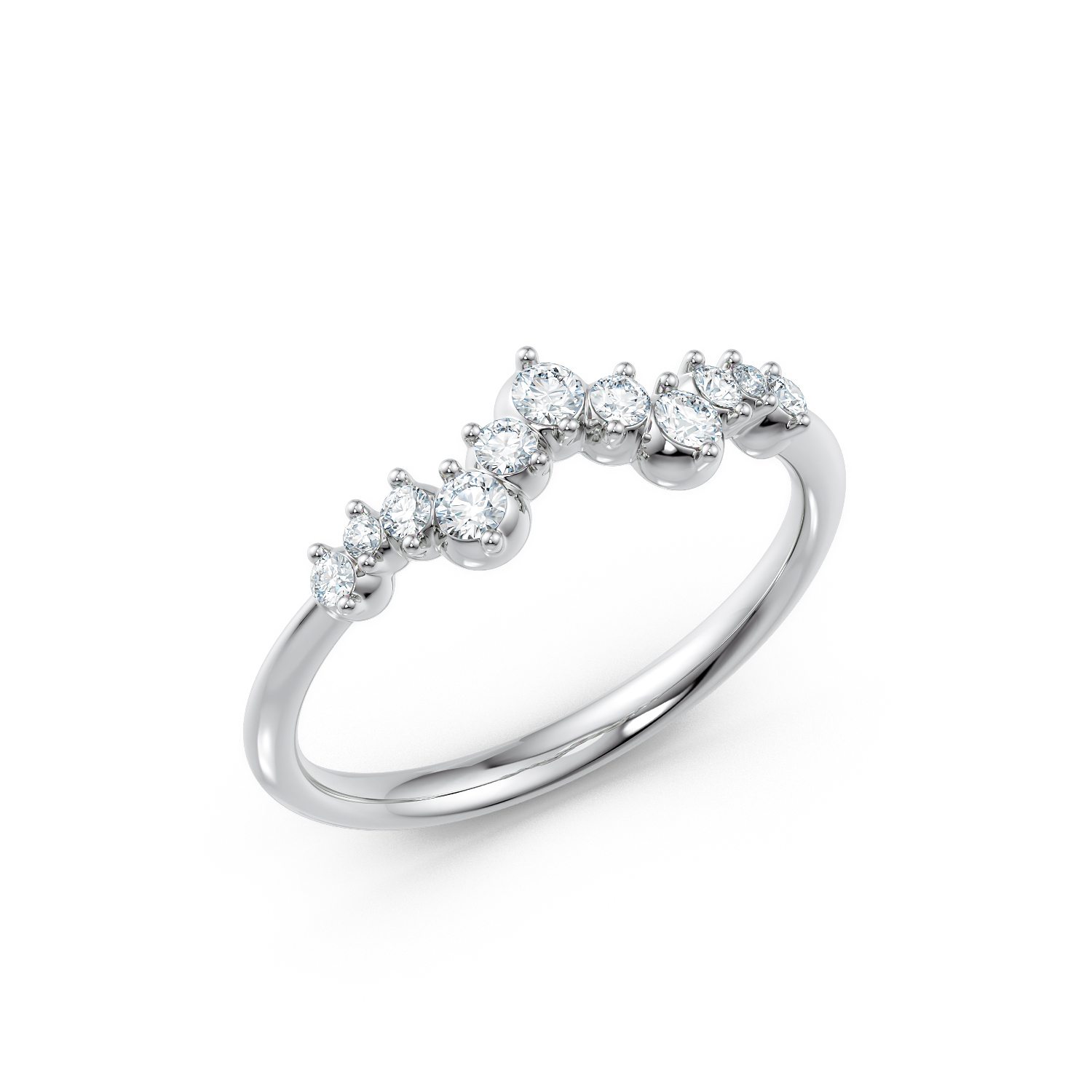 Anello di fidanzamento solitario Harmony oro fairmined etico 18k 750 diamanti lab grown diamanti da laboratorio Fàbera Jewelry